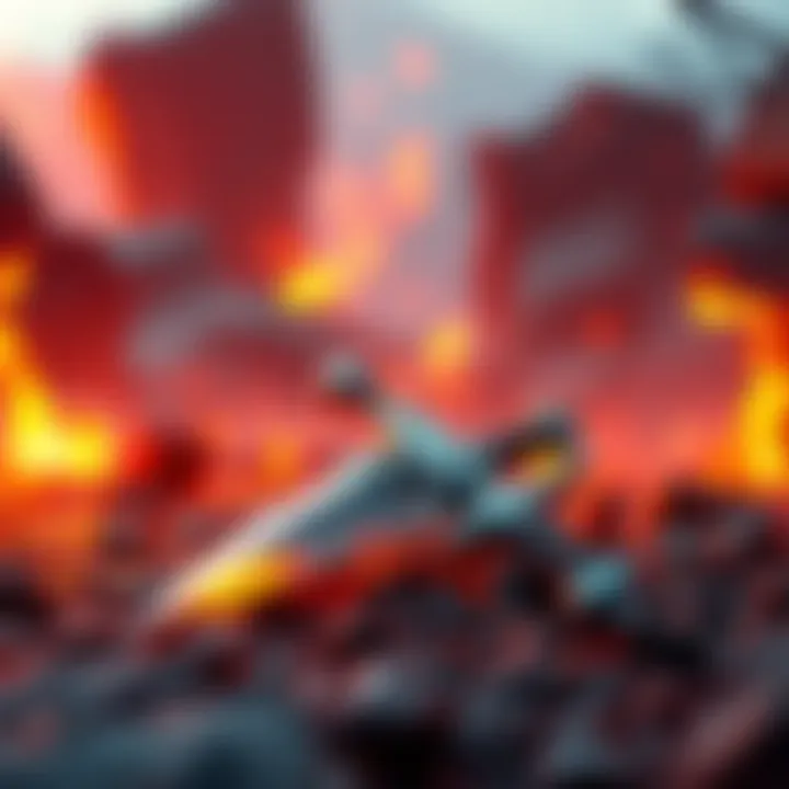 Dagger Spawn Location A scene showing the dagger resting on the ground after the fire giant is defeated, with hints of flames in the background.