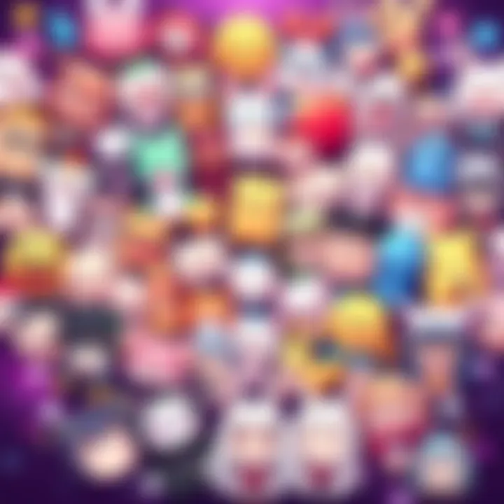 A collage of popular cute anime emotes and gifs shared by fans at the Daily Cutie Convention