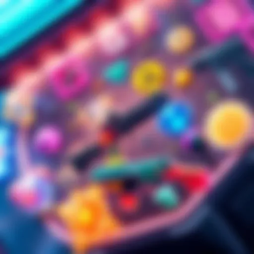Colorful in-game loot display showcasing various gear pieces and brand set bonuses for players in escalation missions