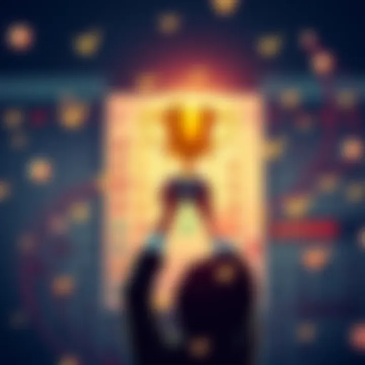 Daily Achievement A person proudly holding a trophy surrounded by a calendar filled with check marks, representing daily accomplishments for a year.