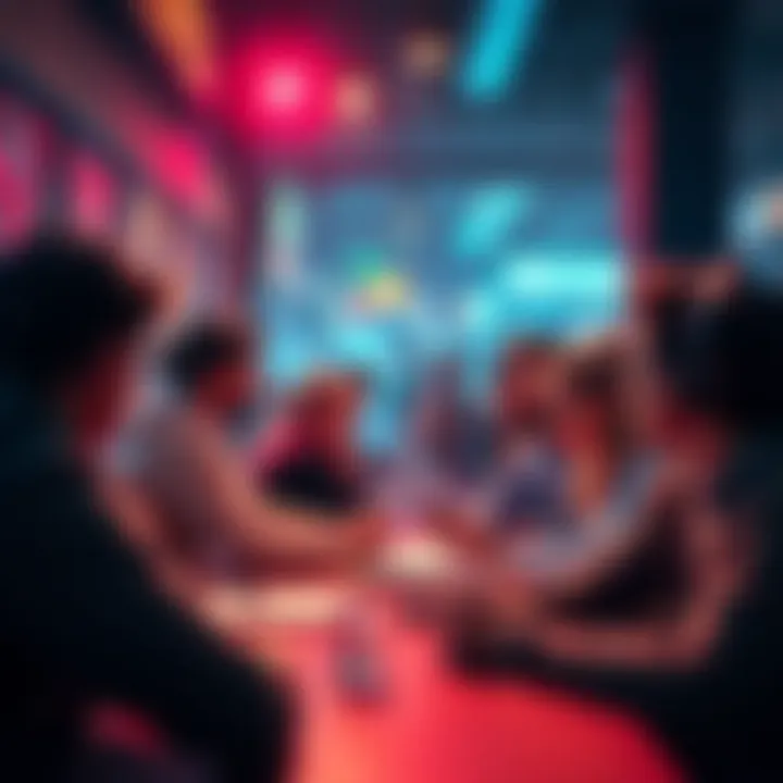 People engaging in a lively discussion about game recommendations