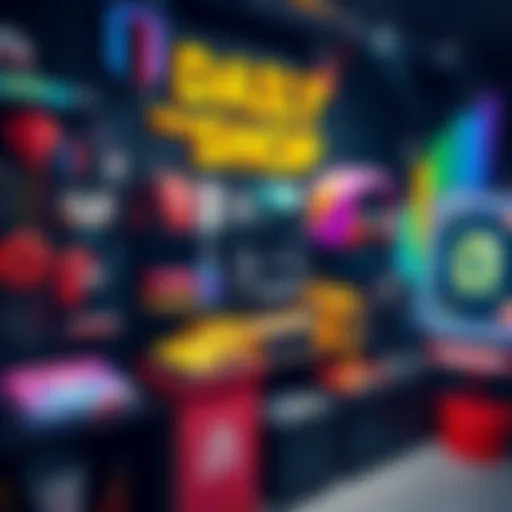 A colorful display of items available in today's item shop, showcasing various gaming gear and accessories.