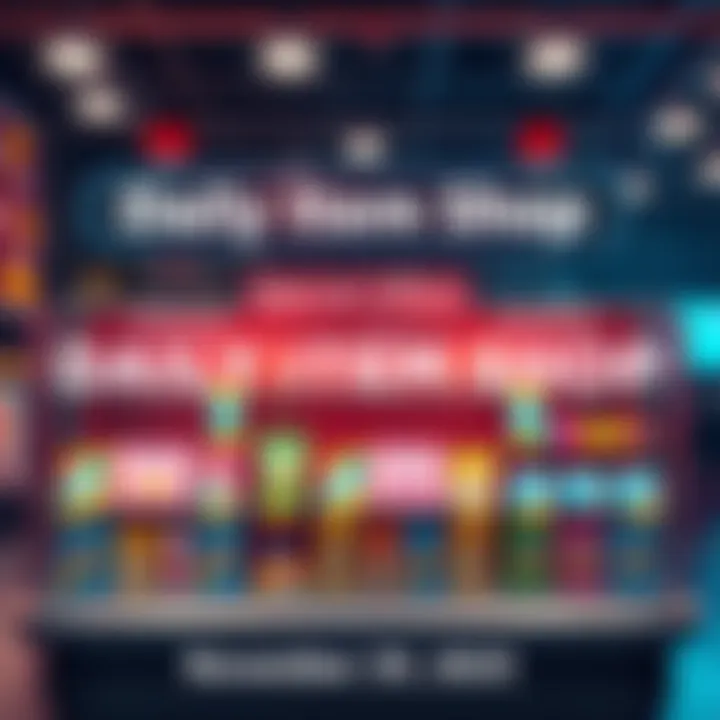 A display of featured items available in the Daily Item Shop, including colorful products and discounts, set against a lively background, showcasing the best deals for November 29, 2025.