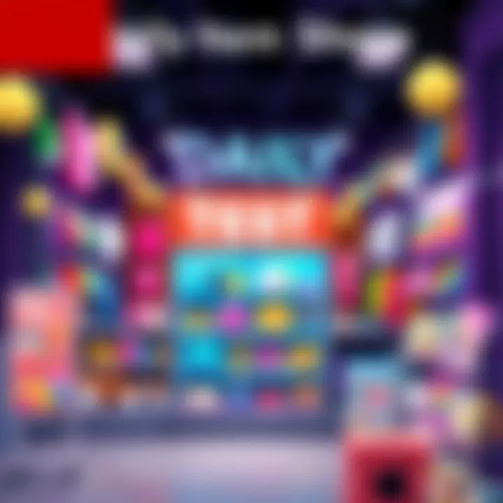 Daily Item Shop Update A colorful display of items available for purchase in the item shop, featuring trendy products and highlighted deals.