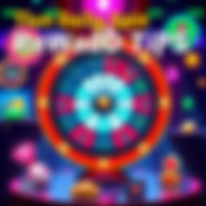 A visual guide showing tips for maximizing rewards from daily spins, featuring a spinning wheel and various prize icons.