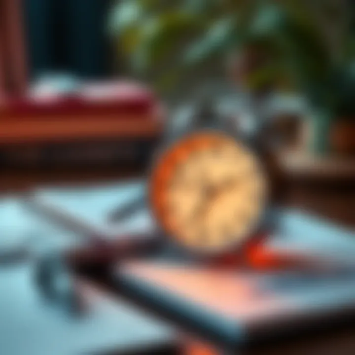 A planner and clock symbolizing effective time management for daily routines
