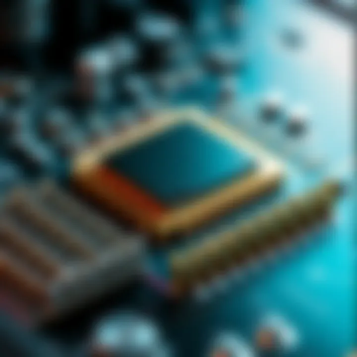 Close-up of a CPU with broken pins, illustrating a failed installation attempt.