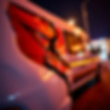 A close-up view of Sips' van showing visible damage on the side.