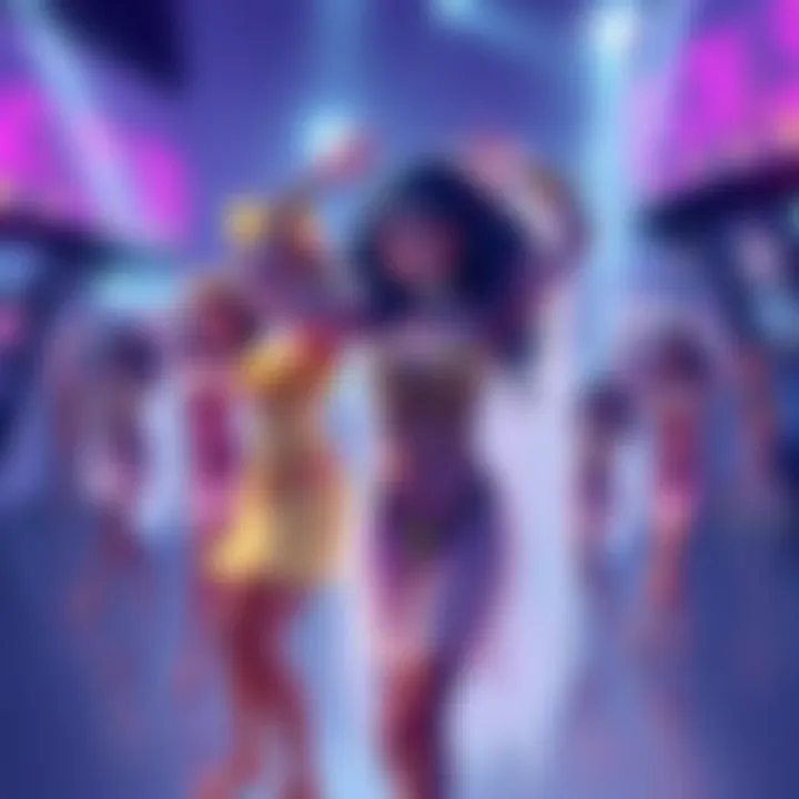 Dance festival Juno skin sketches A collection of colorful sketches for the new dance festival Juno skin, showcasing different design ideas by fans.