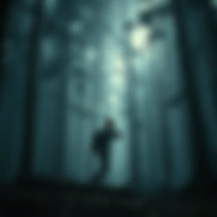 Daniel Alone in the Wilderness A young man stands alone in a forest, looking contemplative with a heavy expression, symbolizing isolation and struggle after a loss.