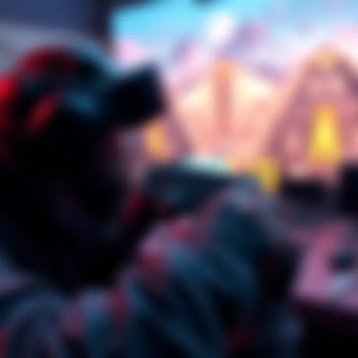 A gamer adjusting settings on a controller, illustrating binding challenges in DAR