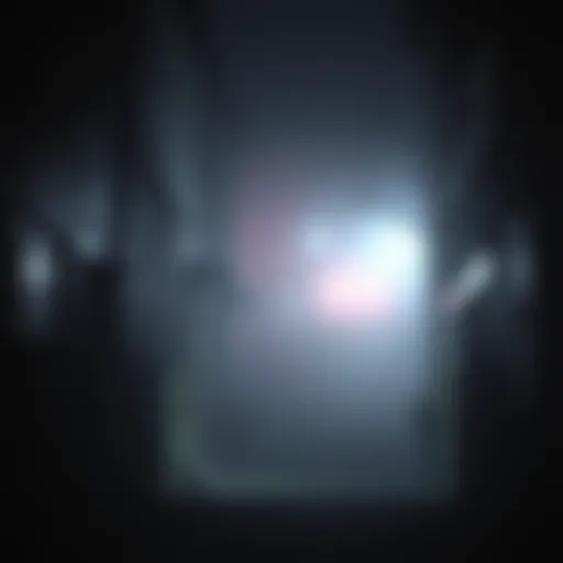 A dimly lit alley with fog and eerie shadows, creating a tense atmosphere reminiscent of Silent Hill.