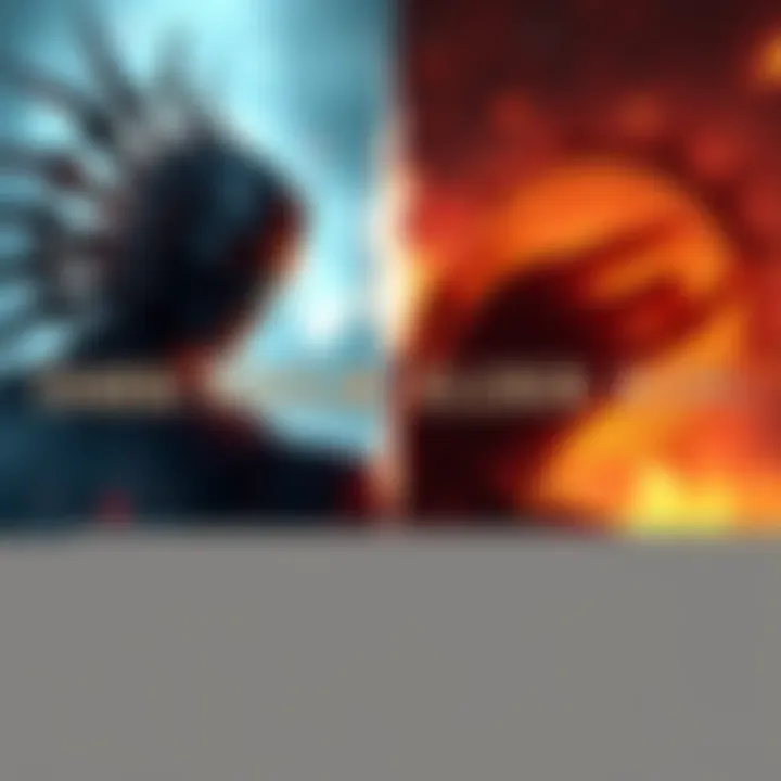 A scene showing gameplay from Dark Souls III and Elden Ring side by side, illustrating the action and adventure in these games.