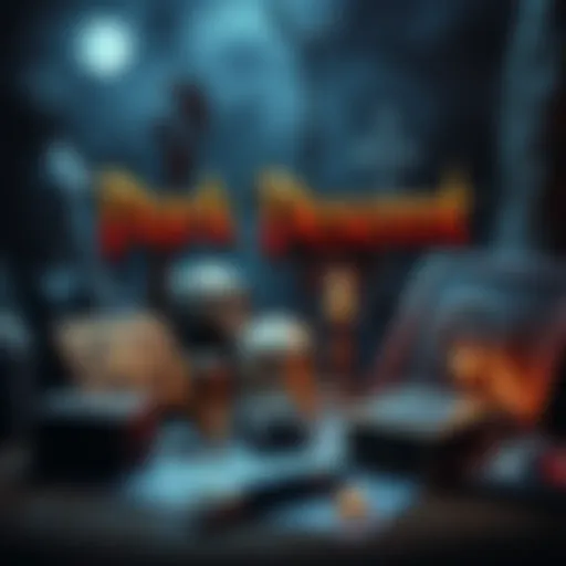 Collection of Dark Descent adventure items for tabletop gaming