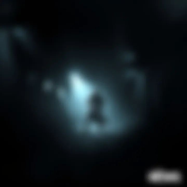 The Dark Mod Lieutenant 4 Mission A character in stealth mode exploring a dimly lit environment, with shadows and lurking dangers surrounding them, representing the new mission of The Dark Mod.