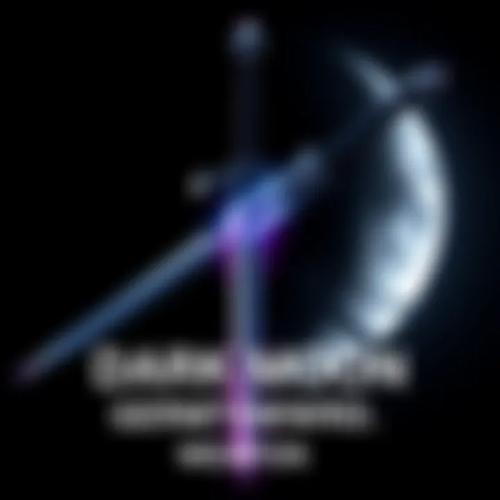 Dark Moon Greatsword A striking image of the Dark Moon Greatsword, showcasing its sleek design and glowing blade against a dark background.