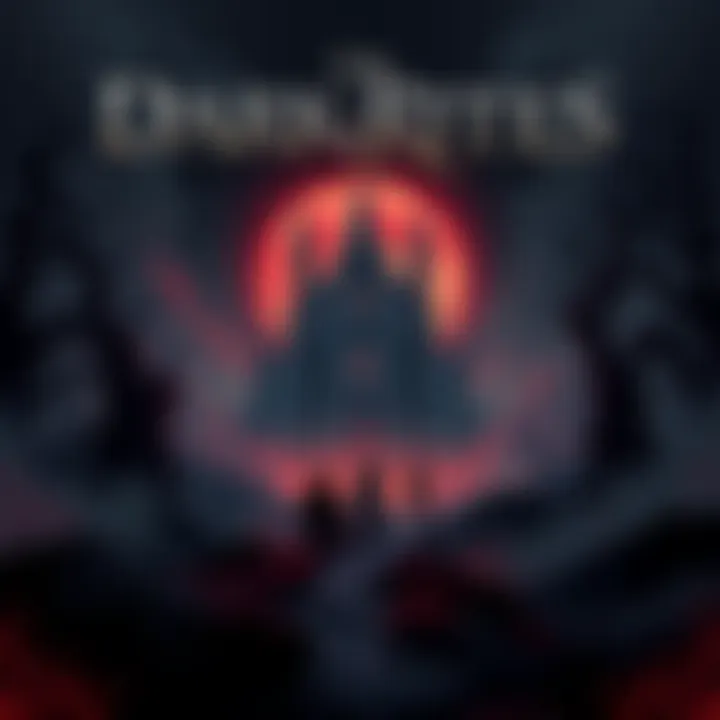 Cover illustration showing a dark, shadowy landscape with ominous figures and a haunting castle in the background.