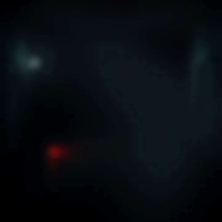 A dimly lit room from a horror game, showcasing eerie shadows and an unsettling ambiance that evokes fear.