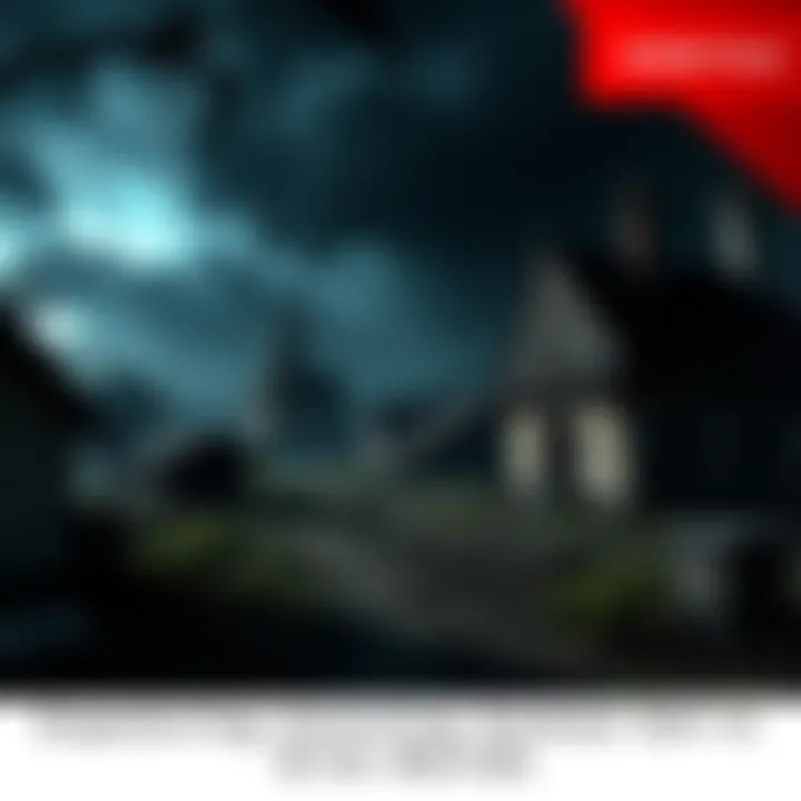 A gloomy landscape featuring an abandoned village with cracked buildings and dark skies, evoking a sense of despair and mystery.