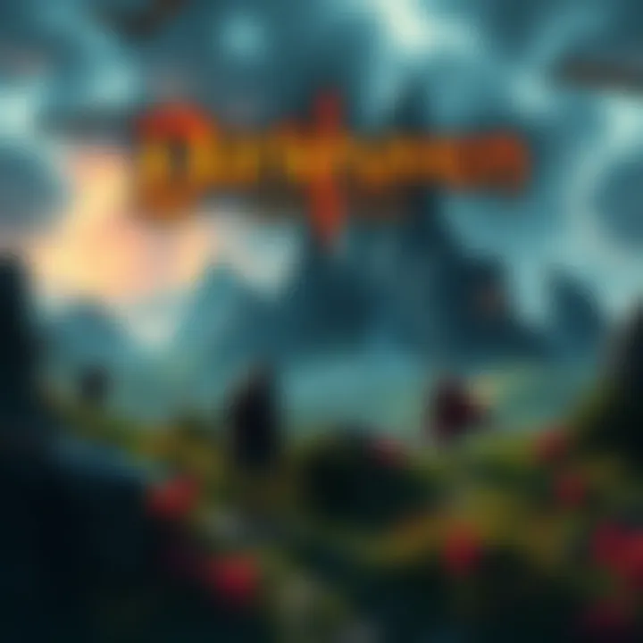 A scene from the Darkhaven pre-alpha demo showing players exploring a fantasy world with lush landscapes and vibrant characters.