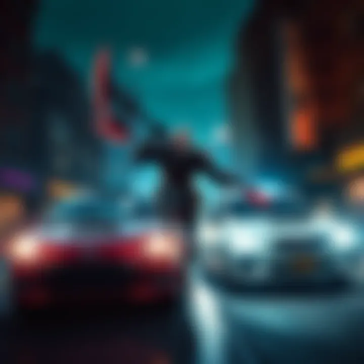 Character from Darksiders 3 attacking cars in West End to refill Havoc form bar