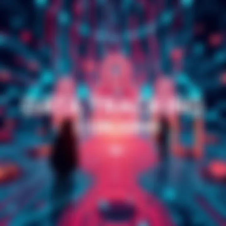 A visual representation of data tracking with icons of people and data streams, highlighting the impact on personal privacy