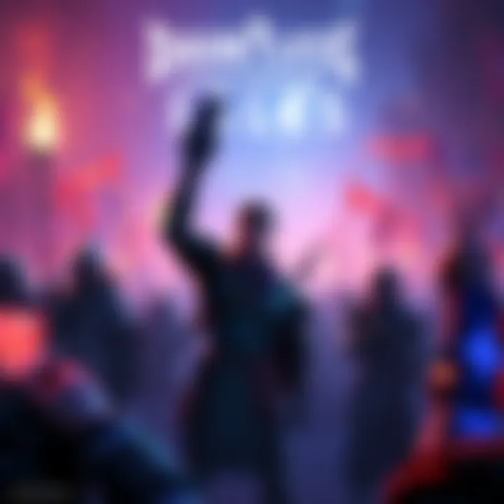 A vibrant scene depicting Dauntless game characters rallying for the #savedauntless movement