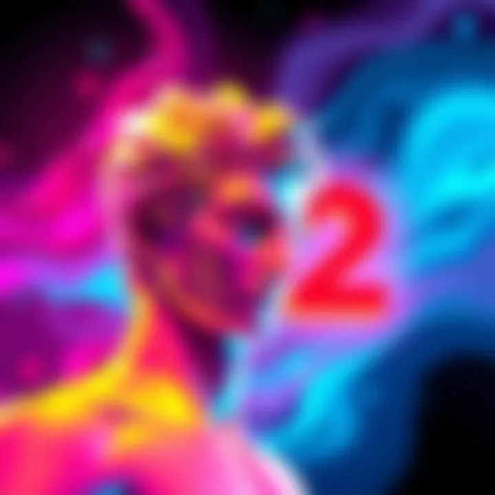 A stylized representation of David x2, symbolizing its influence on modern culture with vibrant colors and dynamic shapes.