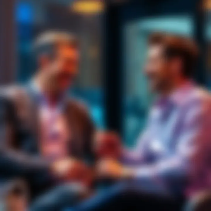 Davis and Droz sharing a laugh during one of their memorable conversations, showcasing their chemistry and humor.