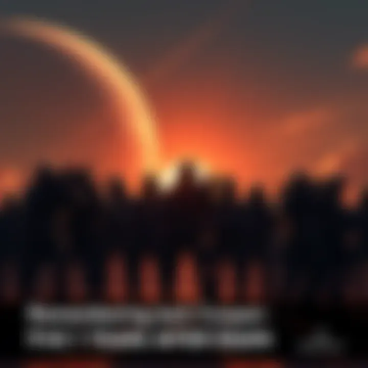 Dawn Group Standing Strong A group of determined fighters gather, symbolizing resilience against the IMC's rule, with a backdrop of a distant planet and the rising sun.