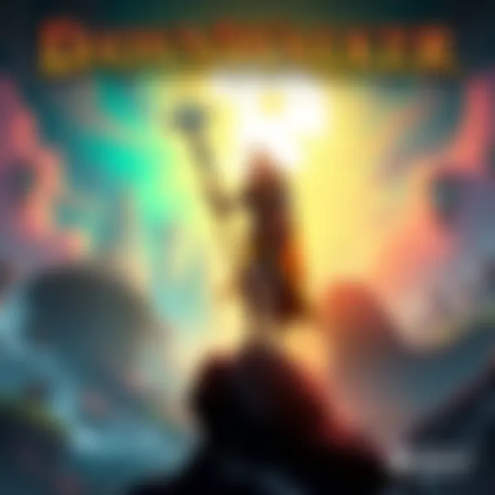 Dawnwalker Game Cover Art Cover art for Dawnwalker featuring the main character in a vibrant fantasy world, ready for adventure.