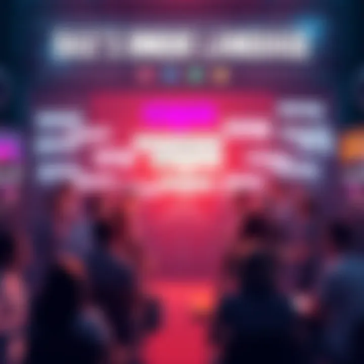 A vibrant online chat forum with people discussing Dax's word choices, showcasing text bubbles and lively interactions.