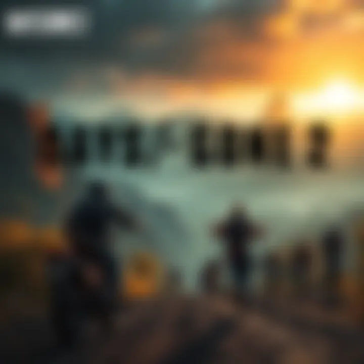 A scenic view of a post-apocalyptic landscape with a biker and zombies in the background, hinting at the setting of a potential Days Gone 2.