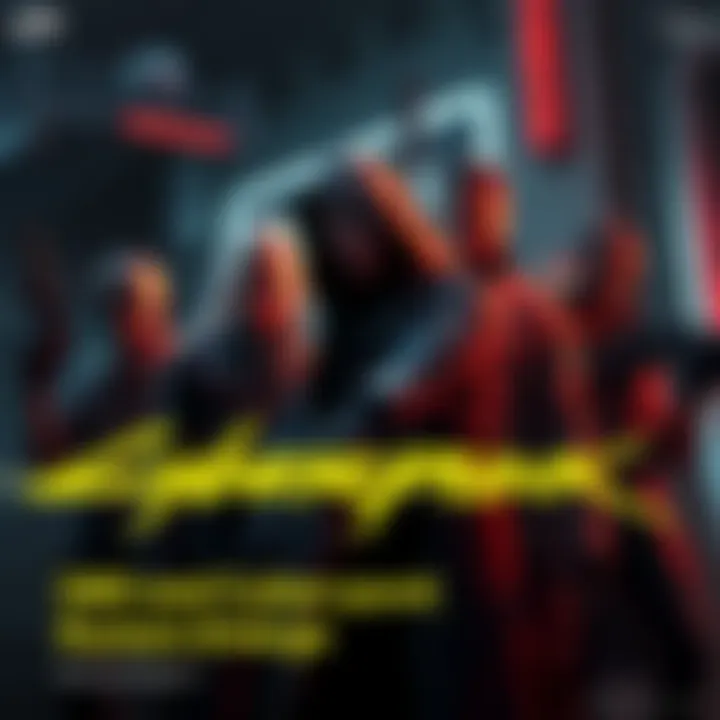 DBD and Cyberpunk 2077 Collaboration Concept art showing characters from Dead by Daylight and Cyberpunk 2077 together in a dark and futuristic setting