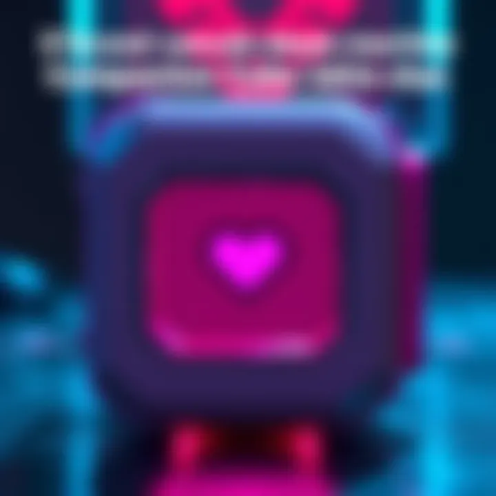 A digital design showing the planned Companion Cube skin for the Steam Machine, featuring a pink and gray cube with a heart in the center.