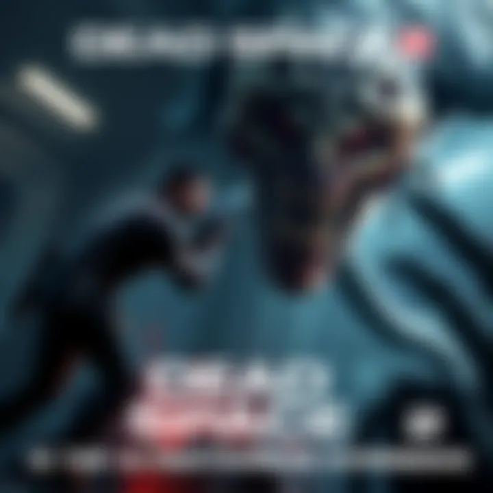 Character fighting a terrifying creature in a dark environment of Dead Space 2