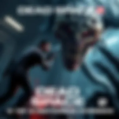 Action scene from Dead Space 2 Character fighting a terrifying creature in a dark environment of Dead Space 2