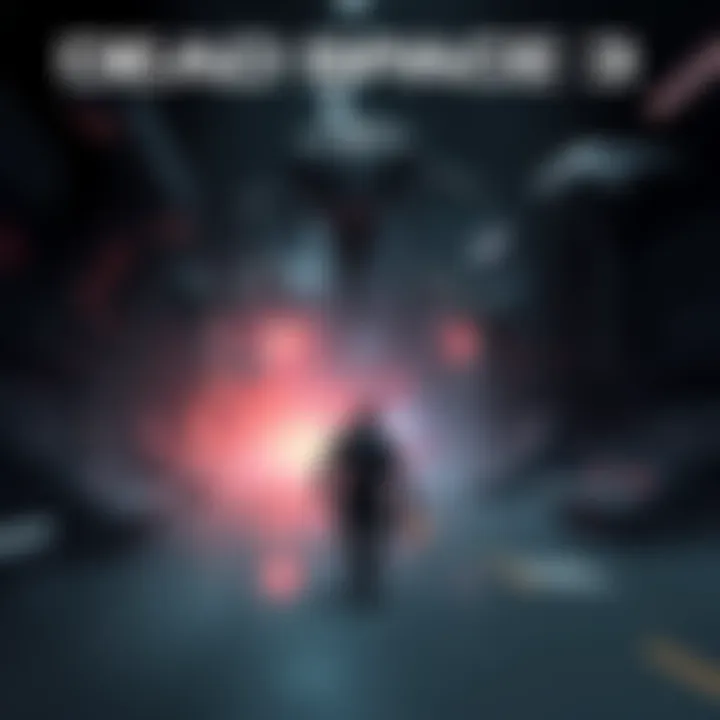 A character navigating a dark, eerie environment filled with terrifying creatures and sci-fi elements in Dead Space 3