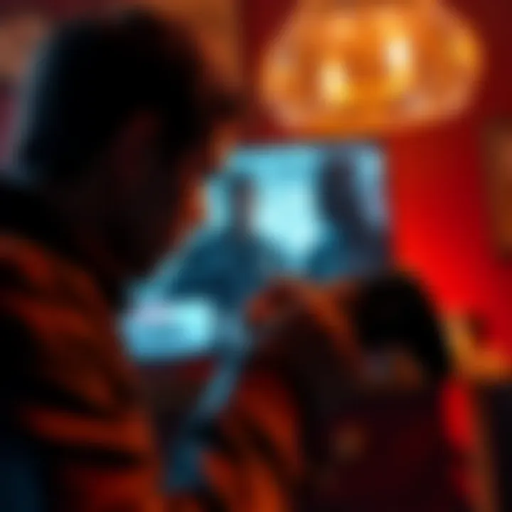 Dead by Daylight gameplay A player in Dead by Daylight focusing on the game with a controller in hand and a tense atmosphere on the screen.