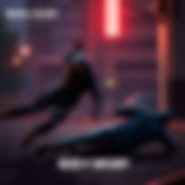 Dead by Daylight Characters Hooking and Slugging Two characters from Dead by Daylight demonstrate hooking and slugging mechanics, one character is hooked while the other is on the ground, showing their distinct gameplay strategies.