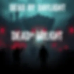 Concept art for the Dead By Daylight movie, featuring a dark, eerie atmosphere with hints of horror elements.