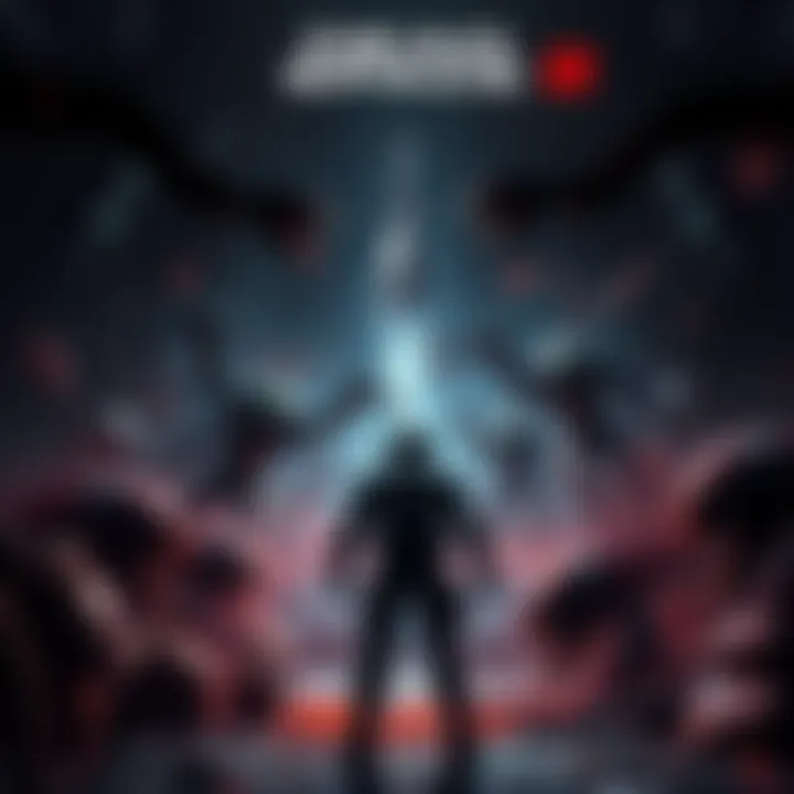 Chaos in Dead Space 2 A character in a spacesuit faces terrifying creatures in a dark, futuristic setting filled with debris and chaos.