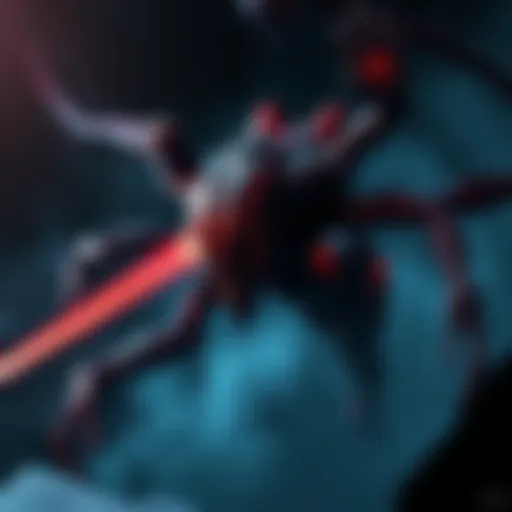 Concept art for Dead Space 4 with advanced alien threats Illustration depicting new alien creatures designed for Dead Space 4, showcasing a tense and dark atmosphere