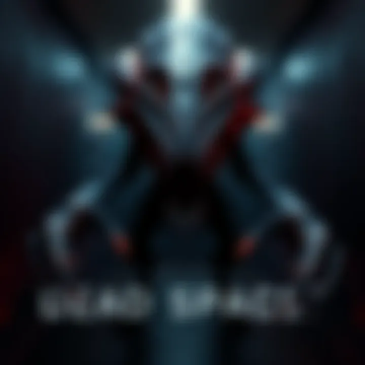 A terrifying alien creature from Dead Space lurks in a dark corridor, showcasing its sharp claws and menacing presence.