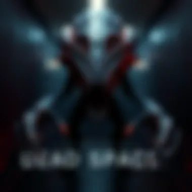 Horrifying Creature from Dead Space A terrifying alien creature from Dead Space lurks in a dark corridor, showcasing its sharp claws and menacing presence.