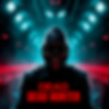 A film poster titled 'Dead Hunter' in Pragmata, featuring a design that nods to the Dead Space game series.