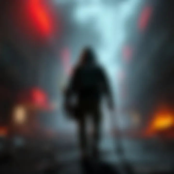 A character exploring a dark, post-apocalyptic environment filled with danger and tension in Deadlight: Director's Cut