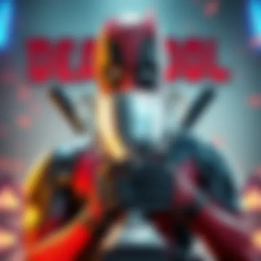 Gamer holding a platinum trophy in front of the Deadpool game cover