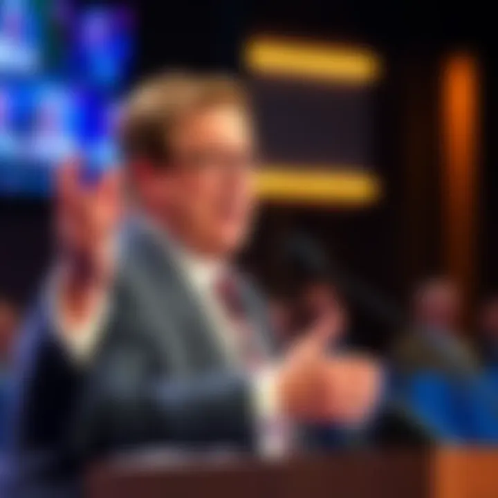 Dean Withers passionately speaking during an online debate, urging the audience to take drastic actions.