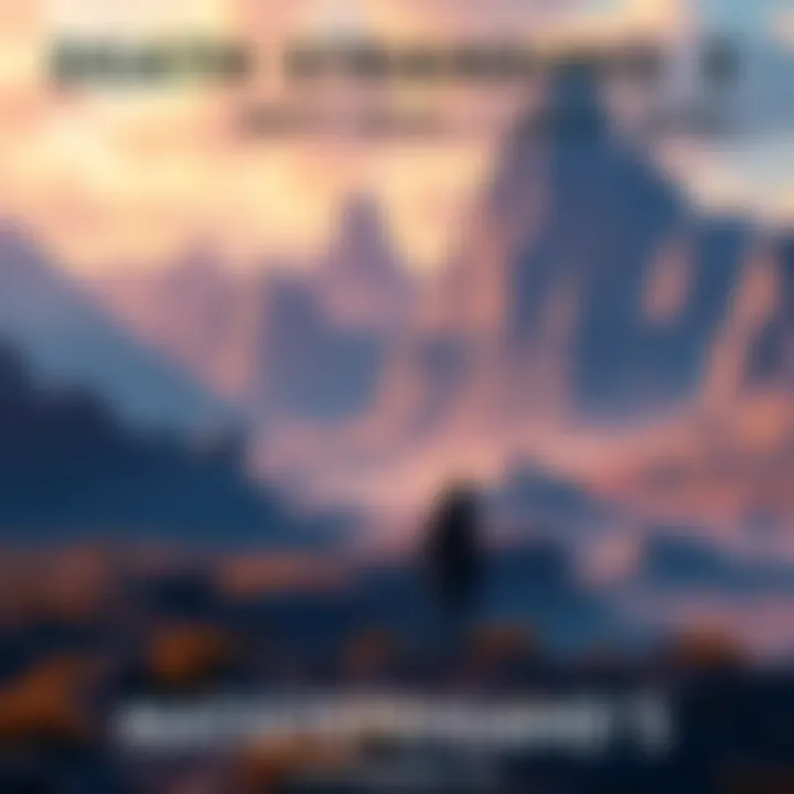 A striking scene from Death Stranding 2 showing the main character in a vast, detailed environment with stunning graphics and engaging landscapes.